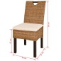 Esszimmerstühle 2 Stk. Kubu-Rattan Mangoholz Esszimmerstühle 2 Stk. Kubu-Rattan Mangoholz