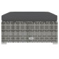 vidaXL 7-tlg. Garten-Lounge-Set mit Kissen Poly Rattan Grau