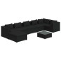 vidaXL 8-tlg. Garten-Lounge-Set mit Kissen Poly Rattan Schwarz vidaXL 8-tlg. Garten-Lounge-Set mit Kissen Poly Rattan Schwarz