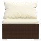 vidaXL 10-tlg. Garten-Lounge-Set mit Kissen Poly Rattan Braun vidaXL 10-tlg. Garten-Lounge-Set mit Kissen Poly Rattan Braun