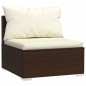 vidaXL 10-tlg. Garten-Lounge-Set mit Kissen Poly Rattan Braun vidaXL 10-tlg. Garten-Lounge-Set mit Kissen Poly Rattan Braun