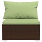 vidaXL 7-tlg. Garten-Lounge-Set mit Kissen Poly Rattan Braun vidaXL 7-tlg. Garten-Lounge-Set mit Kissen Poly Rattan Braun
