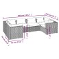 vidaXL 6-tlg. Garten-Lounge-Set mit Kissen Poly Rattan Schwarz vidaXL 6-tlg. Garten-Lounge-Set mit Kissen Poly Rattan Schwarz