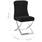 vidaXL Esszimmerstuhl Schwarz 53x52x98 cm Samt & Edelstahl vidaXL Esszimmerstuhl Schwarz 53x52x98 cm Samt & Edelstahl