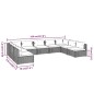 vidaXL 9-tlg. Garten-Lounge-Set mit Kissen Poly Rattan Schwarz vidaXL 9-tlg. Garten-Lounge-Set mit Kissen Poly Rattan Schwarz