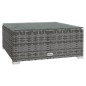 vidaXL 11-tlg. Garten-Lounge-Set mit Kissen Poly Rattan Grau vidaXL 11-tlg. Garten-Lounge-Set mit Kissen Poly Rattan Grau