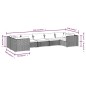 vidaXL 7-tlg. Garten-Lounge-Set mit Kissen Poly Rattan Grau vidaXL 7-tlg. Garten-Lounge-Set mit Kissen Poly Rattan Grau