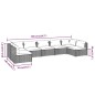 vidaXL 7-tlg. Garten-Lounge-Set mit Kissen Poly Rattan Braun vidaXL 7-tlg. Garten-Lounge-Set mit Kissen Poly Rattan Braun