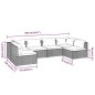 vidaXL 6-tlg. Garten-Lounge-Set mit Kissen Poly Rattan Braun vidaXL 6-tlg. Garten-Lounge-Set mit Kissen Poly Rattan Braun