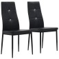 Esszimmerstühle 2 Stk. Schwarz Kunstleder Esszimmerstühle 2 Stk. Schwarz Kunstleder