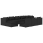 vidaXL 10-tlg. Garten-Lounge-Set mit Kissen Schwarz Poly Rattan vidaXL 10-tlg. Garten-Lounge-Set mit Kissen Schwarz Poly Rattan