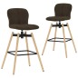 Barstühle 2 Stk. Drehbar Braun Stoff Barstühle 2 Stk. Drehbar Braun Stoff