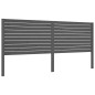 Massivholzbett mit Kopfteil Grau 200x200 cm Massivholzbett mit Kopfteil Grau 200x200 cm
