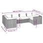 vidaXL 6-tlg. Garten-Lounge-Set mit Kissen Poly Rattan Braun vidaXL 6-tlg. Garten-Lounge-Set mit Kissen Poly Rattan Braun