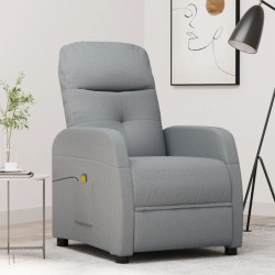 vidaXL Massagesessel Hellgrau Stoff