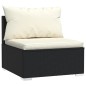 vidaXL 10-tlg. Garten-Lounge-Set mit Kissen Poly Rattan Schwarz vidaXL 10-tlg. Garten-Lounge-Set mit Kissen Poly Rattan Schwarz