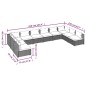 vidaXL 10-tlg. Garten-Lounge-Set mit Kissen Poly Rattan Schwarz vidaXL 10-tlg. Garten-Lounge-Set mit Kissen Poly Rattan Schwarz