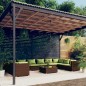 vidaXL 11-tlg. Garten-Lounge-Set mit Kissen Poly Rattan Braun vidaXL 11-tlg. Garten-Lounge-Set mit Kissen Poly Rattan Braun