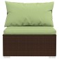 vidaXL 9-tlg. Garten-Lounge-Set mit Kissen Braun Poly Rattan vidaXL 9-tlg. Garten-Lounge-Set mit Kissen Braun Poly Rattan
