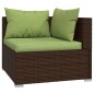 vidaXL 9-tlg. Garten-Lounge-Set mit Kissen Braun Poly Rattan vidaXL 9-tlg. Garten-Lounge-Set mit Kissen Braun Poly Rattan