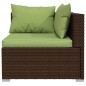 vidaXL 9-tlg. Garten-Lounge-Set mit Kissen Braun Poly Rattan vidaXL 9-tlg. Garten-Lounge-Set mit Kissen Braun Poly Rattan