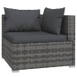 vidaXL 7-tlg. Garten-Lounge-Set mit Kissen Poly Rattan Grau vidaXL 7-tlg. Garten-Lounge-Set mit Kissen Poly Rattan Grau