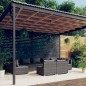 vidaXL 9-tlg. Garten-Lounge-Set mit Kissen Grau Poly Rattan vidaXL 9-tlg. Garten-Lounge-Set mit Kissen Grau Poly Rattan