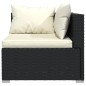 vidaXL 6-tlg. Garten-Lounge-Set mit Kissen Poly Rattan Schwarz vidaXL 6-tlg. Garten-Lounge-Set mit Kissen Poly Rattan Schwarz