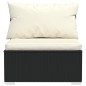 vidaXL 6-tlg. Garten-Lounge-Set mit Kissen Poly Rattan Schwarz vidaXL 6-tlg. Garten-Lounge-Set mit Kissen Poly Rattan Schwarz