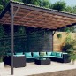 vidaXL 11-tlg. Garten-Lounge-Set mit Kissen Poly Rattan Schwarz vidaXL 11-tlg. Garten-Lounge-Set mit Kissen Poly Rattan Schwarz