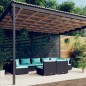 vidaXL 9-tlg. Garten-Lounge-Set mit Kissen Schwarz Poly Rattan vidaXL 9-tlg. Garten-Lounge-Set mit Kissen Schwarz Poly Rattan