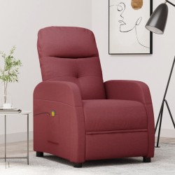 Massagesessel Weinrot Stoff