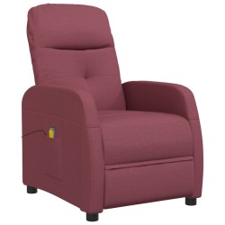Massagesessel Weinrot Stoff