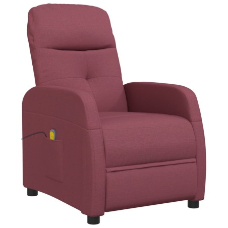 Massagesessel Weinrot Stoff