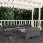 vidaXL 10-tlg. Garten-Lounge-Set mit Kissen Grau Poly Rattan vidaXL 10-tlg. Garten-Lounge-Set mit Kissen Grau Poly Rattan