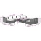 vidaXL 10-tlg. Garten-Lounge-Set mit Kissen Grau Poly Rattan vidaXL 10-tlg. Garten-Lounge-Set mit Kissen Grau Poly Rattan