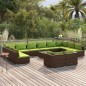 vidaXL 13-tlg. Garten-Lounge-Set mit Kissen Braun Poly Rattan vidaXL 13-tlg. Garten-Lounge-Set mit Kissen Braun Poly Rattan