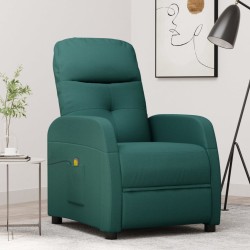 Massagesessel Dunkelgrün Stoff