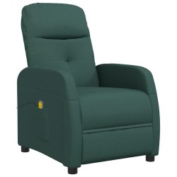 Massagesessel Dunkelgrün Stoff