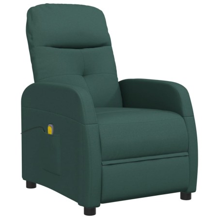 Massagesessel Dunkelgrün Stoff