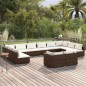 vidaXL 12-tlg. Garten-Lounge-Set mit Kissen Braun Poly Rattan vidaXL 12-tlg. Garten-Lounge-Set mit Kissen Braun Poly Rattan