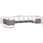vidaXL 10-tlg. Garten-Lounge-Set mit Kissen Poly Rattan Braun vidaXL 10-tlg. Garten-Lounge-Set mit Kissen Poly Rattan Braun