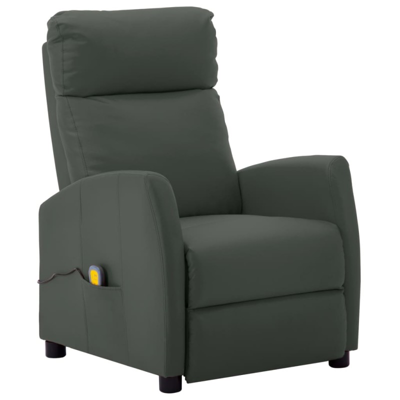 Massagesessel Grau Kunstleder Massagesessel Grau Kunstleder