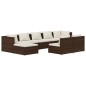 vidaXL 9-tlg. Garten-Lounge-Set mit Kissen Braun Poly Rattan vidaXL 9-tlg. Garten-Lounge-Set mit Kissen Braun Poly Rattan