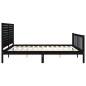 Massivholzbett mit Kopfteil Schwarz 200x200 cm Massivholzbett mit Kopfteil Schwarz 200x200 cm