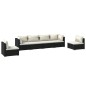 vidaXL 6-tlg. Garten-Lounge-Set mit Kissen Poly Rattan Schwarz vidaXL 6-tlg. Garten-Lounge-Set mit Kissen Poly Rattan Schwarz