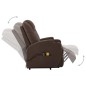 Massagesessel mit Aufstehhilfe Braun Kunstleder Massagesessel mit Aufstehhilfe Braun Kunstleder