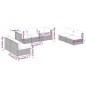 vidaXL 7-tlg. Garten-Lounge-Set mit Kissen Poly Rattan Braun vidaXL 7-tlg. Garten-Lounge-Set mit Kissen Poly Rattan Braun