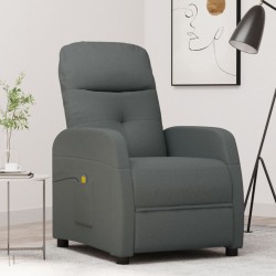 Massagesessel Dunkelgrau Stoff