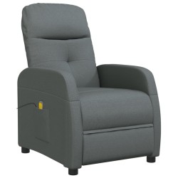Massagesessel Dunkelgrau Stoff